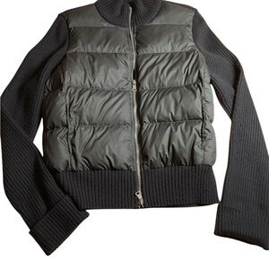 Polo Jeans Co Ralph Lauren Down Knit Hybrid Jacket Black Lg Y2K Grunge Street